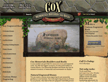 Tablet Screenshot of coxmemorials.com
